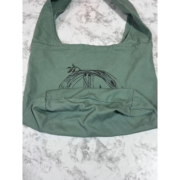 Authentic Pigment Brand Sling Bag Enzyme-Washed Muted Green Single Trap Hobo - Picture 4 of 8